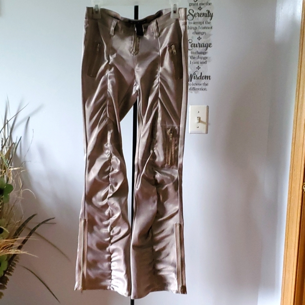 "Vintage" Misdemeanor low rise  Rose gold colored parachute dress pants